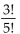<strong>Evaluate the factorial expression. </strong> A) B)20 C) D)