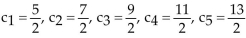 <strong>Write out the first five terms of the sequence. </strong> A) B)c C) D)