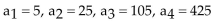 <strong>The sequence is defined recursively. Write the first four terms. </strong> A) B) C) D)