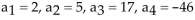 <strong>The sequence is defined recursively. Write the first four terms. </strong> A) B)a C) D)