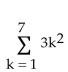 <strong>Express the sum using summation notation. 3 + 6 + 9 + ... + 21</strong> A) B) C) D)