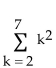<strong>Express the sum using summation notation. </strong> A) B) C) D)