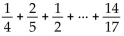 <strong>Express the sum using summation notation. </strong> A) B) C) D)