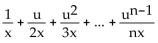 <strong>Express the sum using summation notation. </strong> A) B) C) D)