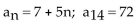 <strong>Find the nth term and the indicated term of the arithmetic sequence whose initial term, a, and common difference, d, are given. </strong> A) B) C) D)