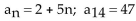 <strong>Find the nth term and the indicated term of the arithmetic sequence whose initial term, a, and common difference, d, are given. </strong> A) B) C) D)