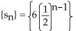 A geometric sequence is given. Find the common ratio and write out the first four terms. -