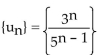 A geometric sequence is given. Find the common ratio and write out the first four terms. -