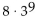 Use a graphing utility to find the sum of the geometric sequence. Round answer to two decimal places, if necessary. --8 - 24 - 72 - 216 - 648 - ... -