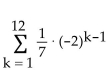 Use a graphing utility to find the sum of the geometric sequence. Round answer to two decimal places, if necessary. -