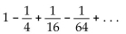 Determine whether the infinite geometric series converges or diverges. If it converges, find its sum. -