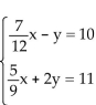 <strong>Solve the system of equations by elimination. </strong> A)x = 18, B)x = 16, C)x = -18, D)x = -16,
