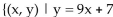 <strong>Solve the system of equations. If the system has no solution, say that it is inconsistent. </strong> A)y = -9x + 7, where x is any real number or where x is any real number} B)x = -9y + 7, where y is any real number or , where y is any real number} C)y = 9x + 7, where x is any real number or , where x is any real number} D)inconsistent