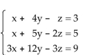 <strong>Solve the system of equations. </strong> A)x = -3z - 5, and y = z + 2, where z is any real number or , and y = z + 2, where z is any real number} B)x = z - 2, and y = -3z - 5, where z is any real number or { , and y = -3z - 5, where z is any real number} C)x = 3z + 5, and y = z - 2, where z is any real number or , and y = z - 2, where z is any real number} D)inconsistent