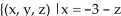 <strong>Solve the system of equations. </strong> A)x = -3 - z, and y = 3z + 1, where z is any real number or { and y = 3z + 1, where z is any real number} B)x = 3z + 1, and y = z - 3, where z is any real number or { and y = z - 3, where z is any real number} C)x = z + 3, and y = 3z + 1, where z is any real number or , and y = 3z + 1, where z is any real number} D)inconsistent