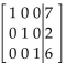 Write the system of equations associated with the augmented matrix. Do not solve. -