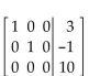 Determine whether the system corresponding to the given augmented matrix is consistent or inconsistent. If it is consistent, give the solution. -