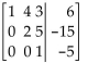 Determine whether the system corresponding to the given augmented matrix is consistent or inconsistent. If it is consistent, give the solution. -