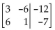 Perform the row operation(s)on the given augmented matrix. -