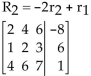 Perform the row operation(s)on the given augmented matrix. -