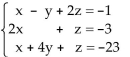 Solve the system of equations using matrices (row operations). If the system has no solution, say that it is inconsistent. -