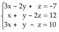 Solve the system of equations using matrices (row operations). If the system has no solution, say that it is inconsistent. -