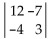 Find the value of the determinant. - 