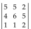 Find the value of the determinant. - 