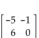 Each matrix is nonsingular. Find the inverse of the matrix. Be sure to check your answer. -
