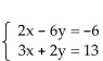 Solve the system using the inverse matrix method. - 