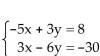 Solve the system using the inverse matrix method. - 