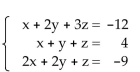 Solve the system using the inverse matrix method. - The inverse of