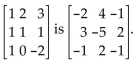 Solve the system using the inverse matrix method. - The inverse of