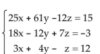 Use a graphing utility to solve the system of equations. Round answers to two decimal places. -
