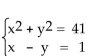 Solve the system of equations using substitution. - 