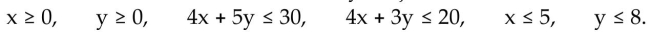 Solve the linear programming problem. -Maximize and minimize z = 8x - 24y subject to: