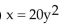 <strong>Find an equation of the parabola described. Focus at (5, 0); vertex at (0, 0)</strong> A) B) C) D)