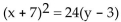 <strong>Find an equation for the parabola described. Vertex at (7, -3); focus at (9, -3)</strong> A) B) C) D)