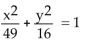 <strong>Find the center, foci, and vertices of the ellipse. </strong> A)center at (0, 0)foci at vertices at (-7, 0), (7, 0) B)center at (0, 0)foci at vertices at (0, -7), (0, 7) C)center at (0, 0)foci at (-7, 0)and (7, 0)vertices at (-49, 0), (49, 0) D)center at (0, 0)foci at (0, -4)and (0, 4)vertices at (0, -16), (0, 16)