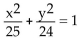 <strong>Find an equation for the ellipse described. Center at (0, 0); focus at (0, 5); vertex at (0, 7)</strong> A) B) C) D)