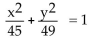 <strong>Find an equation for the ellipse described. Foci at x-intercepts are </strong> A) B) C) D)