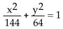 <strong>Find an equation for the ellipse described. Center (0, 0); major axis horizontal with length 12; length of minor axis is 8</strong> A) B) C) D)