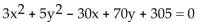 <strong>Find the center, foci, and vertices of the ellipse. </strong> A) center: (5, -7); foci: (6.4, -7), (3.6, -7); vertices: (7.2, -7), (2.8, -7) B) center: (5, -7); foci: (6.4, -7), (3.6, -7); vertices: (7.2, -7), (2.8, -7) C) center: (-5, 7); foci: (-3.6, 7), (-6.4, 7); vertices: (-7.2, 7), (-2.8, 7) D) center: (-5, 7); foci: (-3.6, 7), (-6.4, 7); vertices: (-7.2, 7), (-2.8, 7)