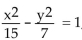 Solve the problem. -A comet follows the hyperbolic path described by where x and y are in millions. If the sun is tfocus of the path, how close to the sun is the vertex of the path?