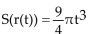 <strong>Solve the problem. The surface area of a balloon is given by where r is the radius of the balloon. If the radius isincreasing with time t, as the balloon is being blown up, according to the formula find thesurface area S as a function of the time t.</strong> A) B) C) D)