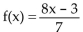 The function f is one-to-one. Find its inverse. - 