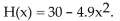 <strong>Solve the problem. If a rock falls from a height of 30 meters on Earth, the height H (in meters)after x seconds is approximately What is the height of the rock when x = 1.7 seconds? Round to the nearest hundredth, if necessary.</strong> A)15.84 m B)44.16 m C)21.67 m D)16.13 m