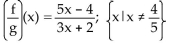 <strong>For the given functions f and g, find the requested function and state its domain. Find </strong> A) B) C) D)
