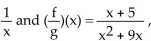 <strong>Solve the problem. Given f(x)= find the function g.</strong> A) B) C) D)