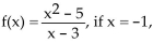 Answer the question about the given function. -Given the function what is f(x)? What point is on the graph of f?